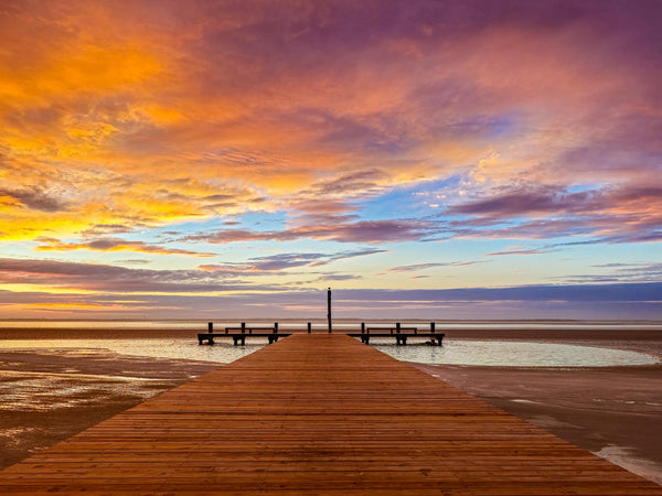 Over the Colorful Sunset Pier