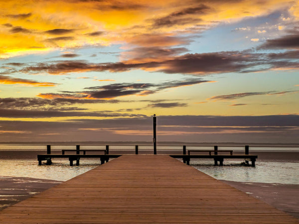 Under the Colorful Sunset Pier